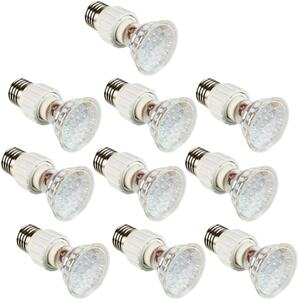 Metmaxx E27 to GU10 LED Converter & 1.2W Long Life Bulb Box Set - Set of 10
