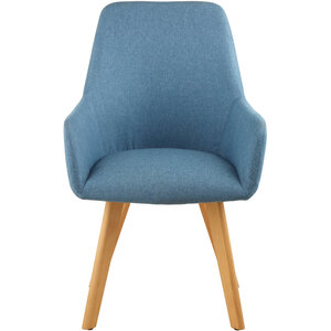 Stockholm Blue Dining Chair with Angular Legs