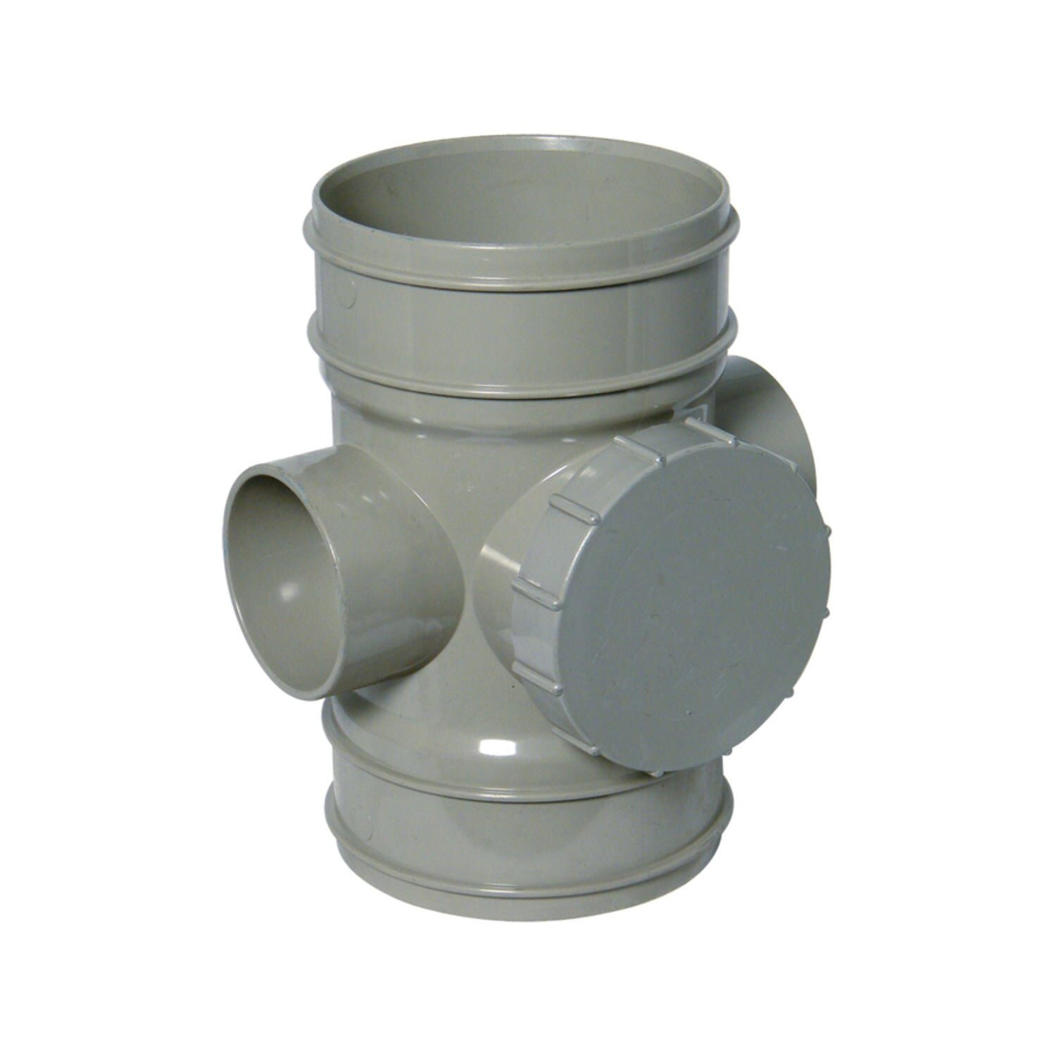 FloPlast Solvent Weld Soil Access Pipe 110mm Grey - SS275 - Grey
