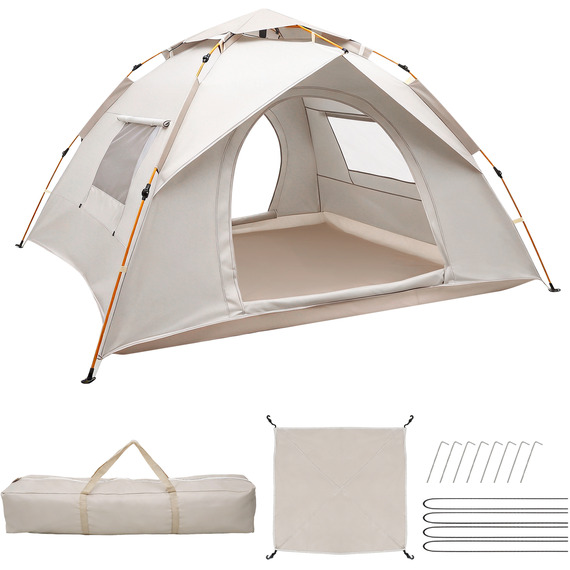  1-2 Person Easy Setup White Camping Tent