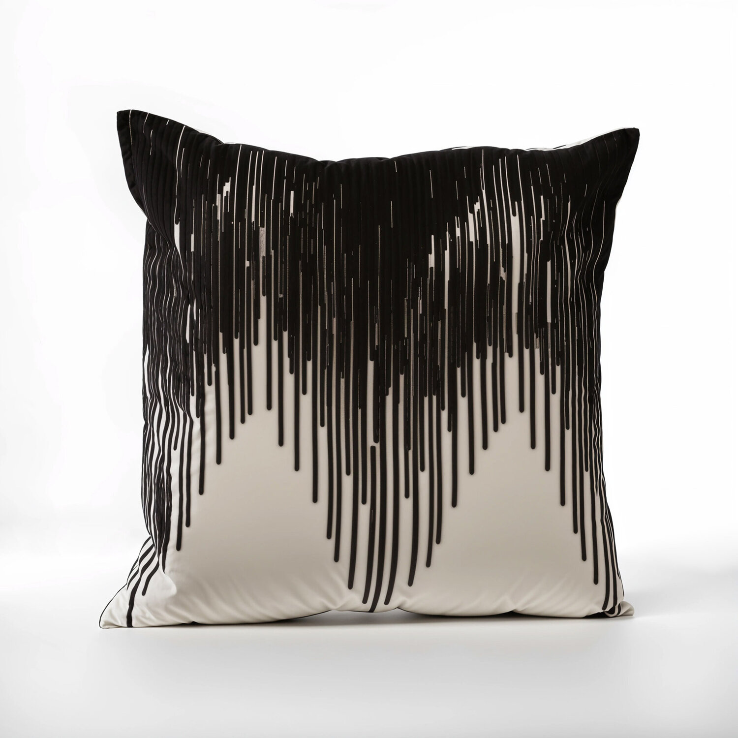 Bosie Ozella Black and White Embroidered Cushion - Multicolour