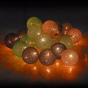 20-Pcs LED Garden Decoration w/ Festoon Ball Lights & Timer - Multicoloured - Set of 20