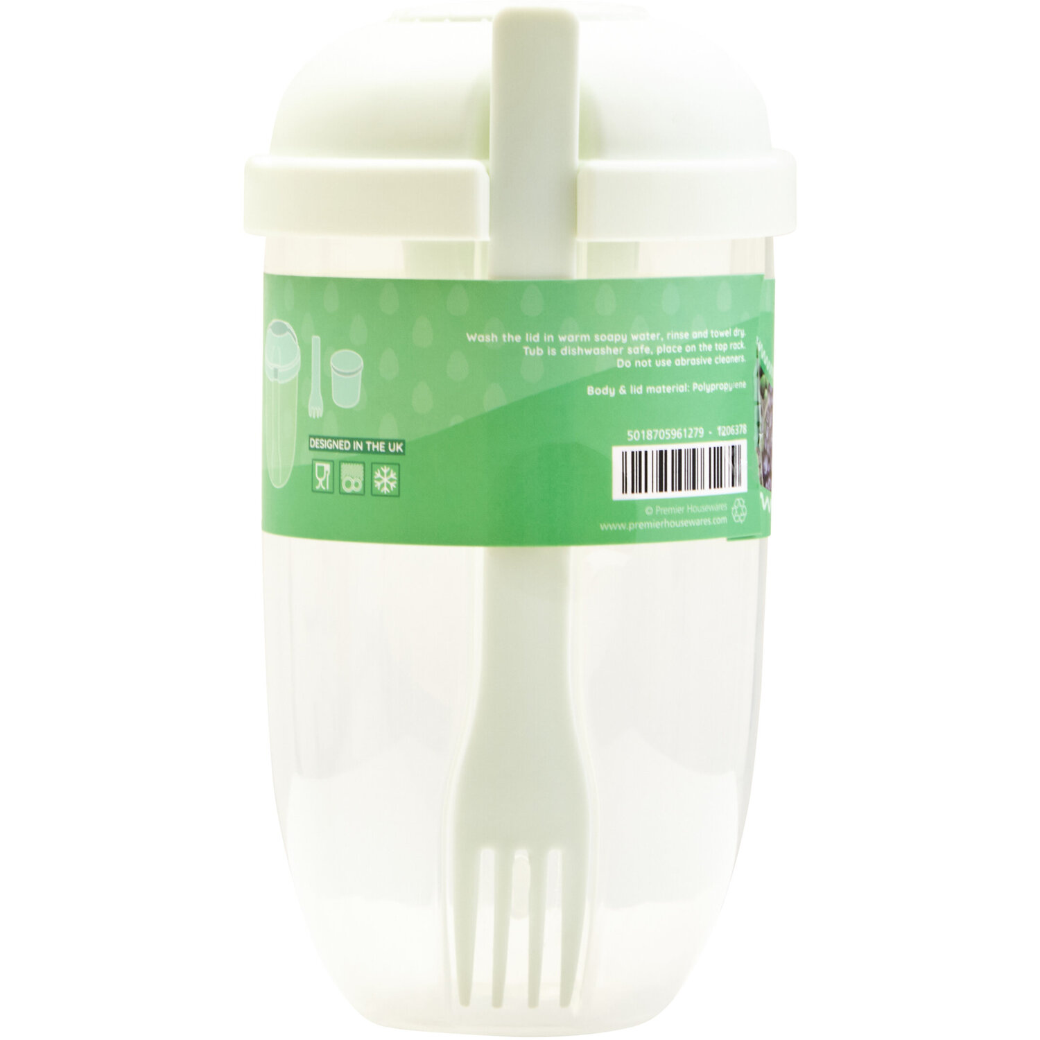 Maison By Premier Grub Tub Salad Cup With Fork - Assorted