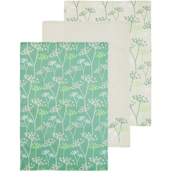 Cow Parsley Set Of Three Tea Towels