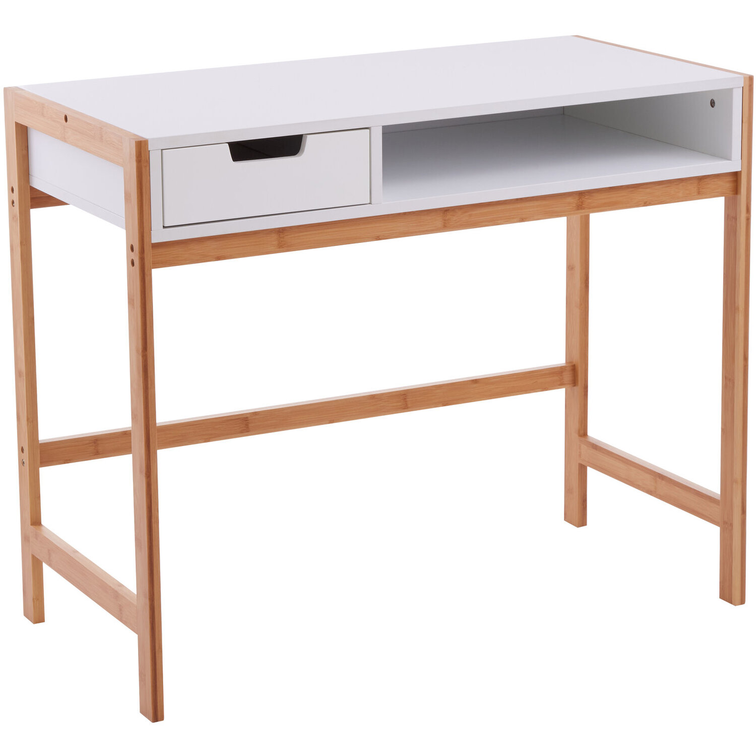 Interiors By Premier Rostok Desk - White, Natural