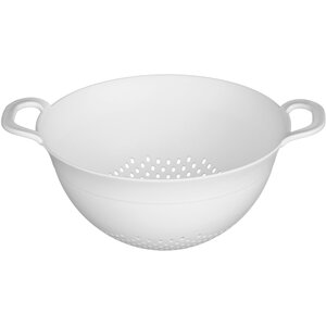 Elon Large White Plastic Colander