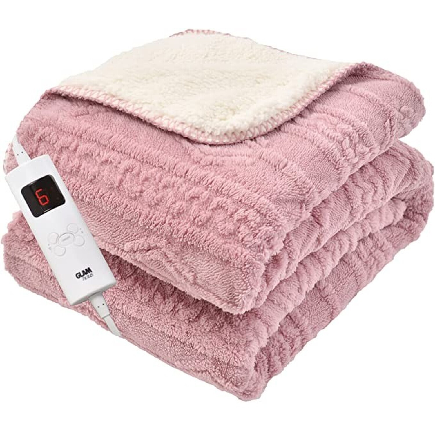 Heated Throw Electric Blanket - Luxurious and Soft Design - Pink