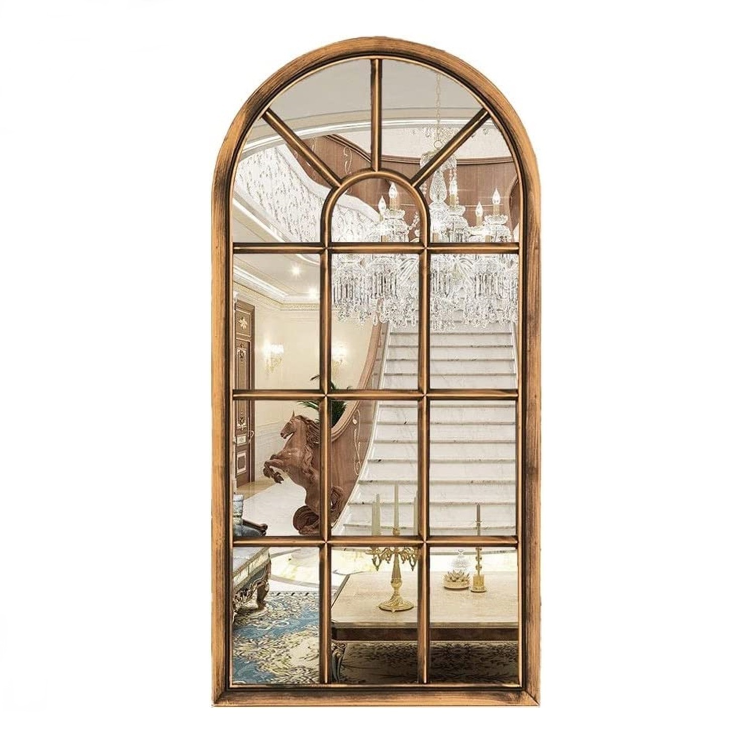 Image of 35X71Cm Brushed CopperBronze Arched Window Style&hellip;