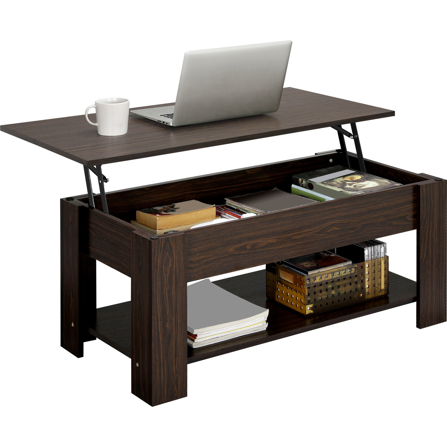 Yaheetech Lift Top Coffee Table - Espresso