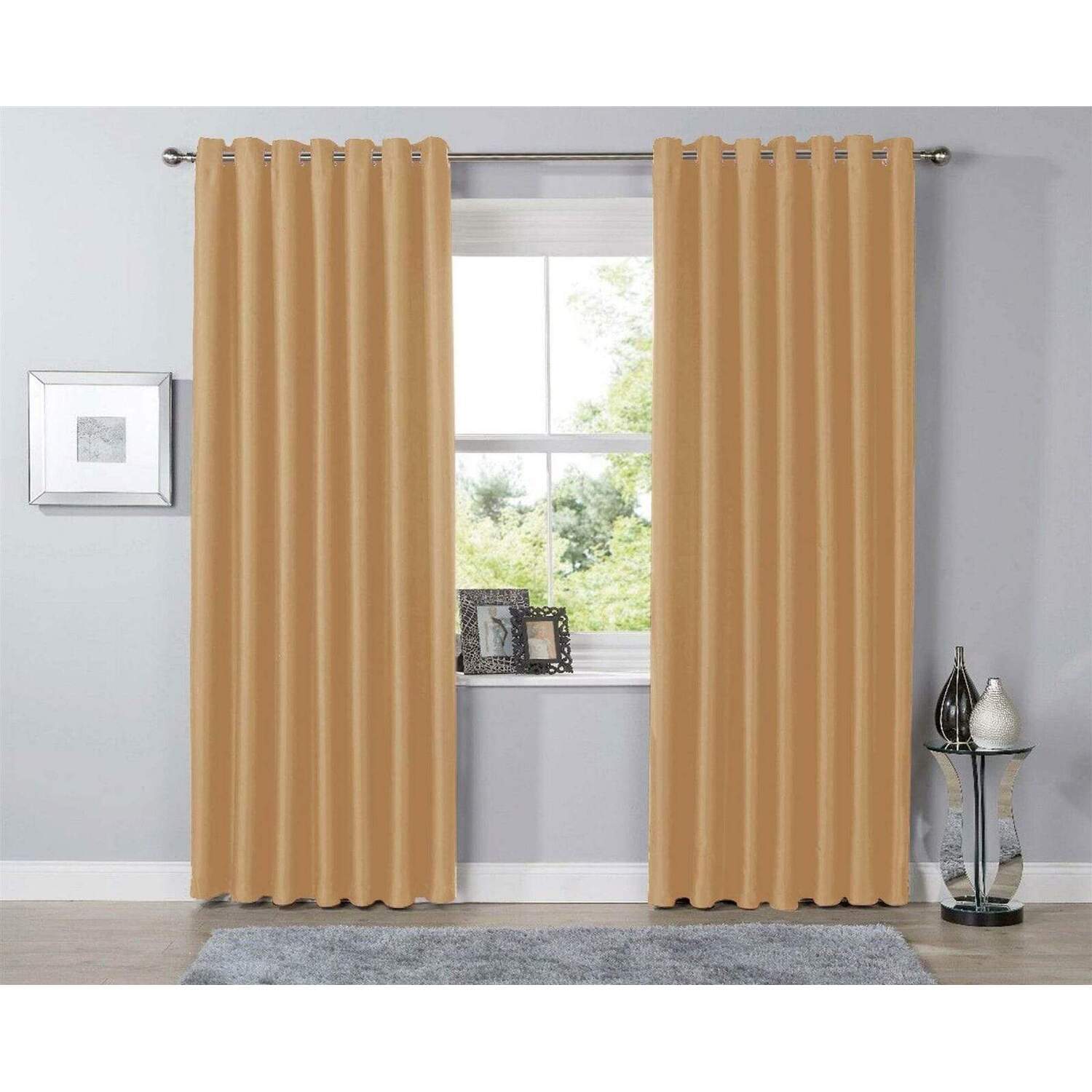 Blackout Curtains - Ochre / 117cm / 183cm