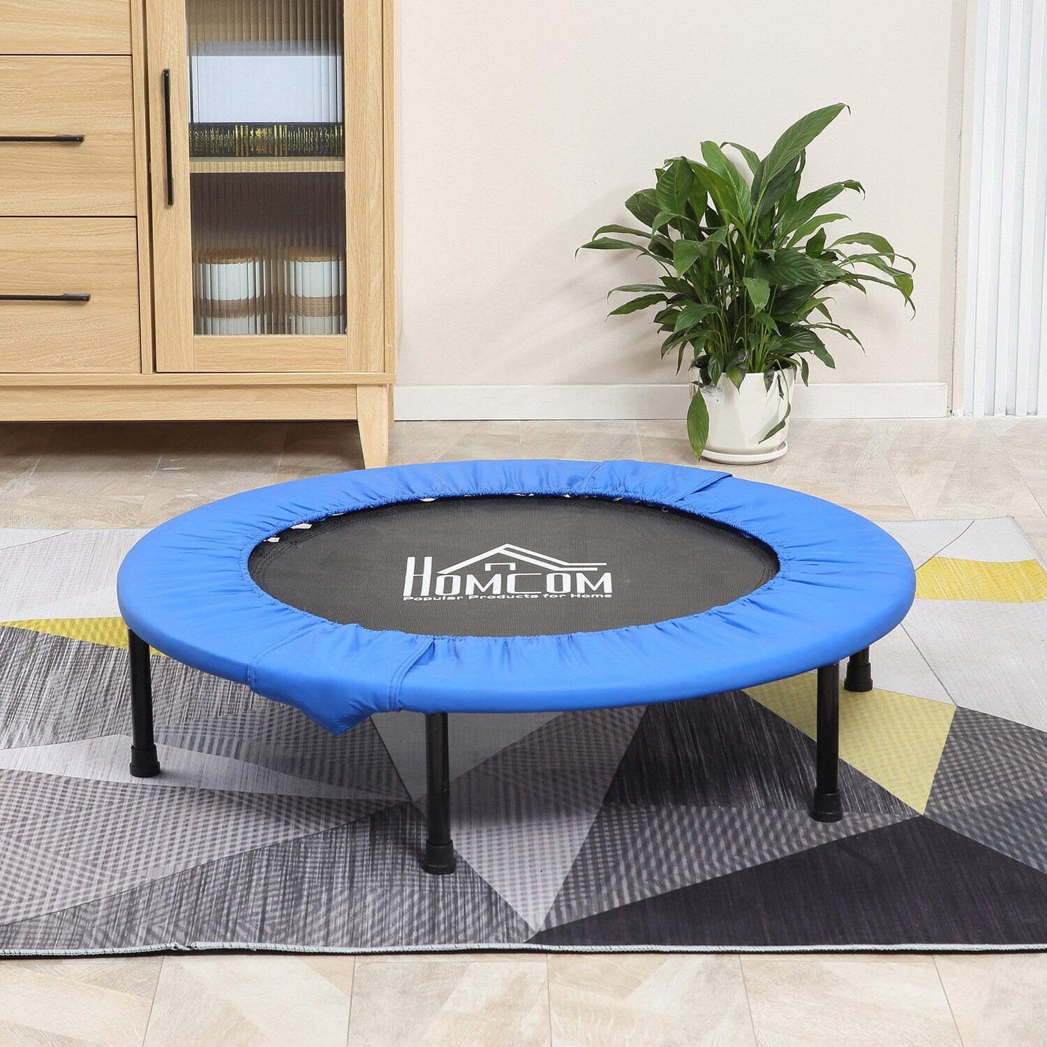 HOMCOM Aerobic Fitness Trampoline - Blue / 96.5cm