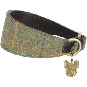 Digby & Fox Checked Tweed Greyhound Dog Collar