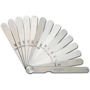 Starrett 467M Feeler Gauge 13 Piece Set 0.04-5mm