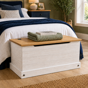 Corona Storage Chest Bedding Box Toy Chest White