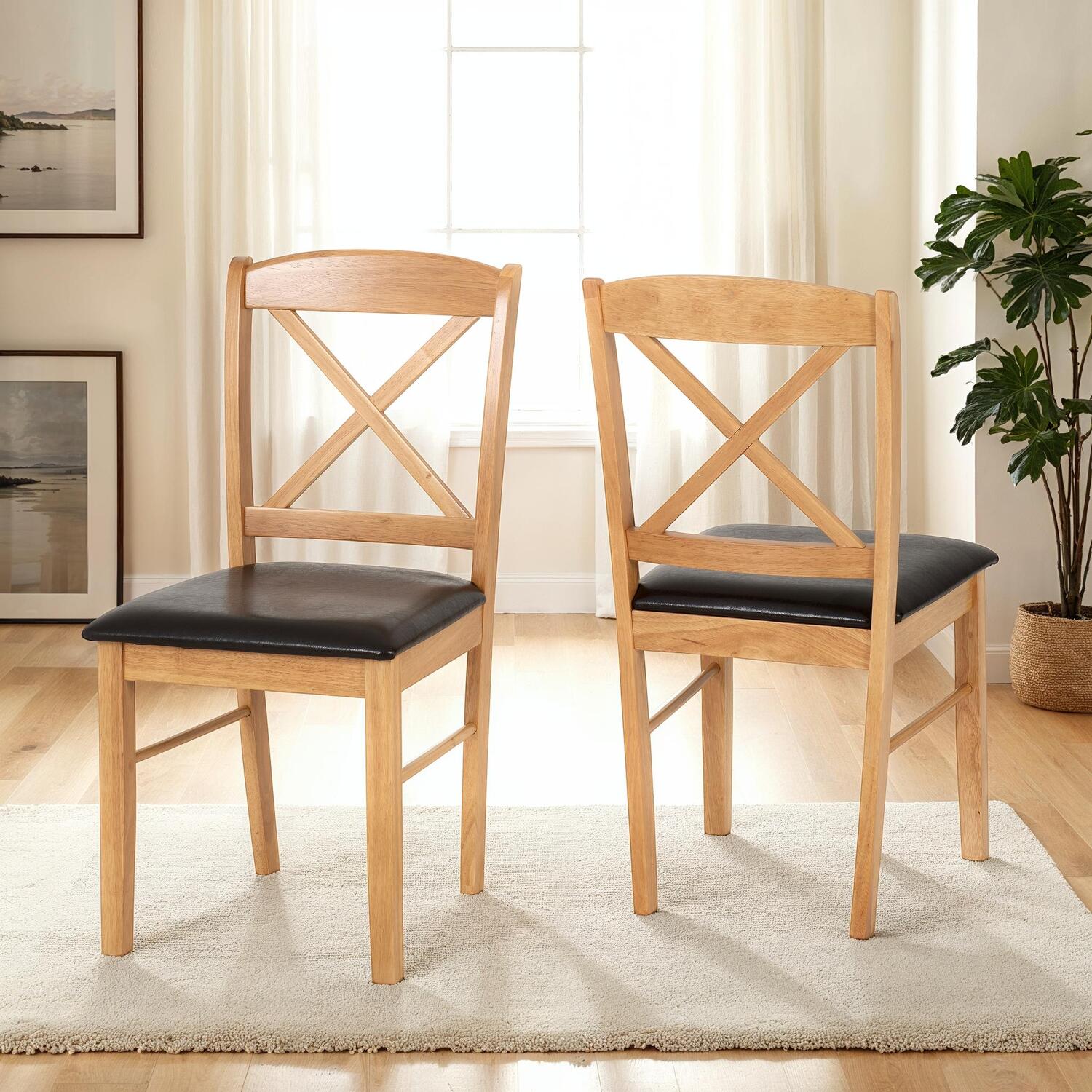 Seconique Mason Chair - Oak And Brown Faux Leather