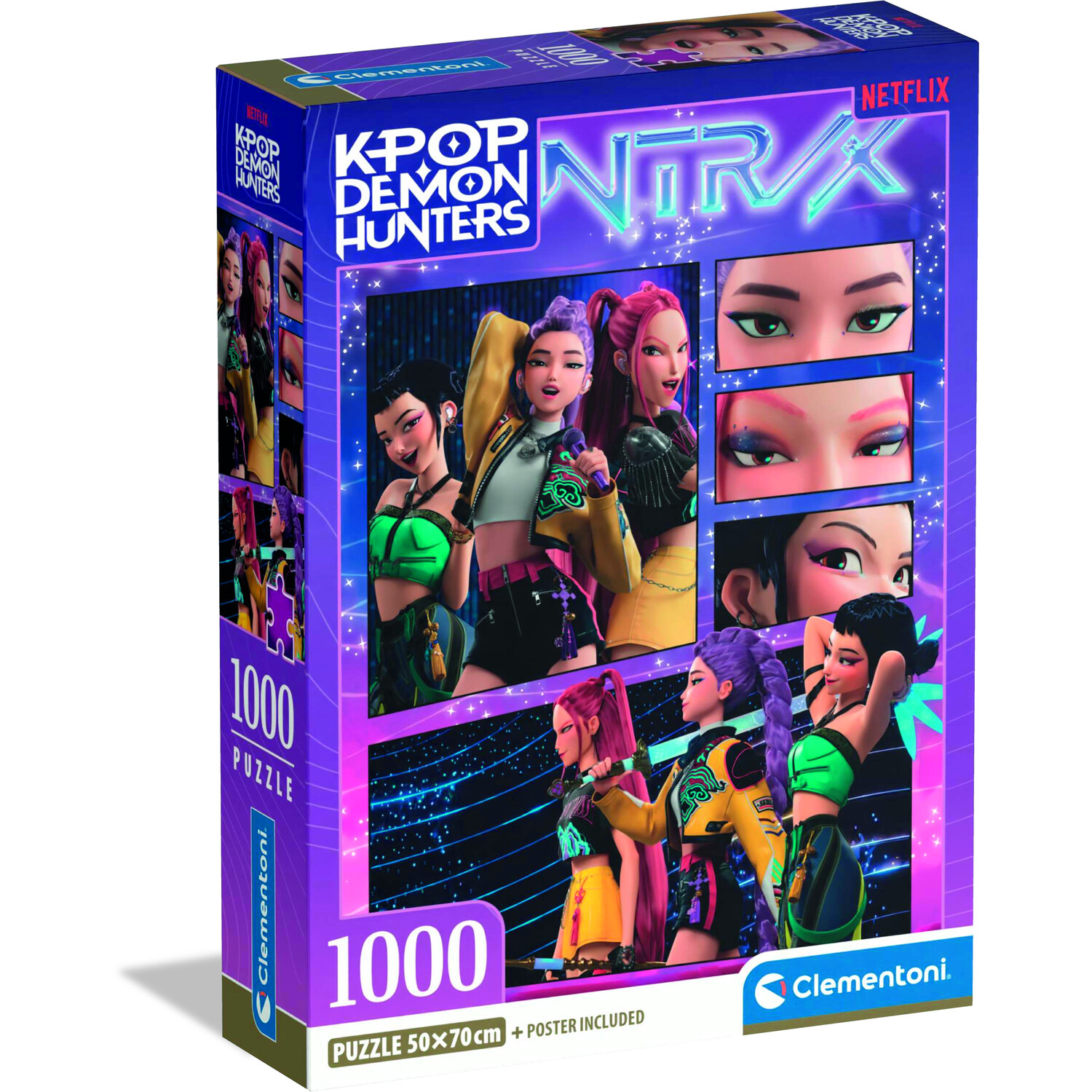 Clementoni K Pop Demon Hunters 1000 Piece Hunrtix Puzzle - Purple