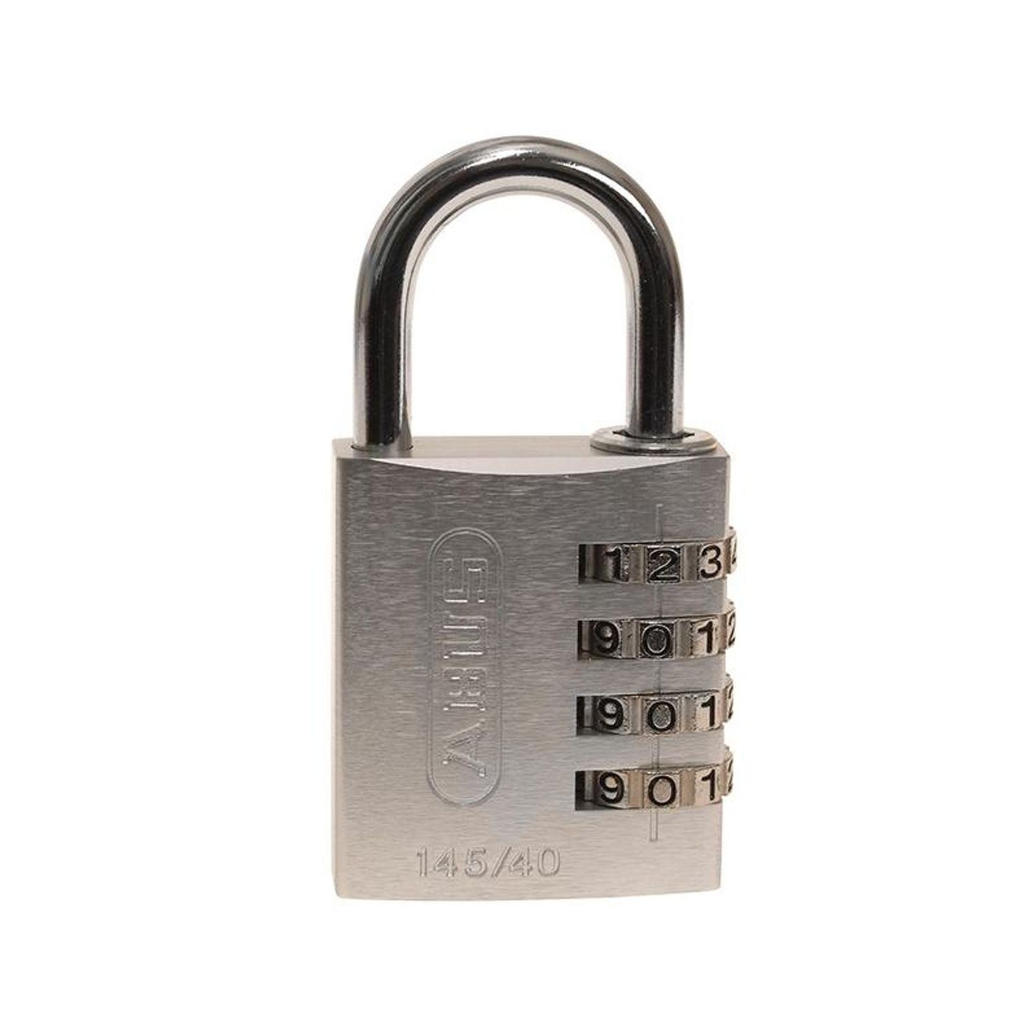 Abus Mechanical 145 Series Aluminium Combination Padlock - Silver