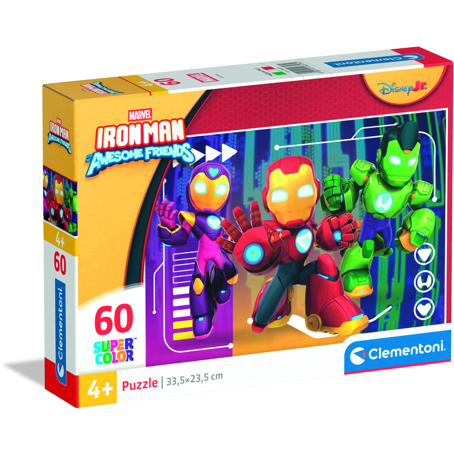 Clementoni Iron Man And His Awesome Friends 60 Piece Puzzle - Red