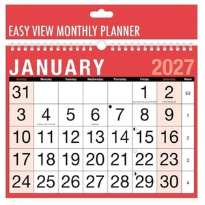 2027 Calendar Wall Calendar Month to View Planner