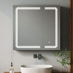 Modern Wall Mounted Bathroom Mirror Cabinet with LED Lights