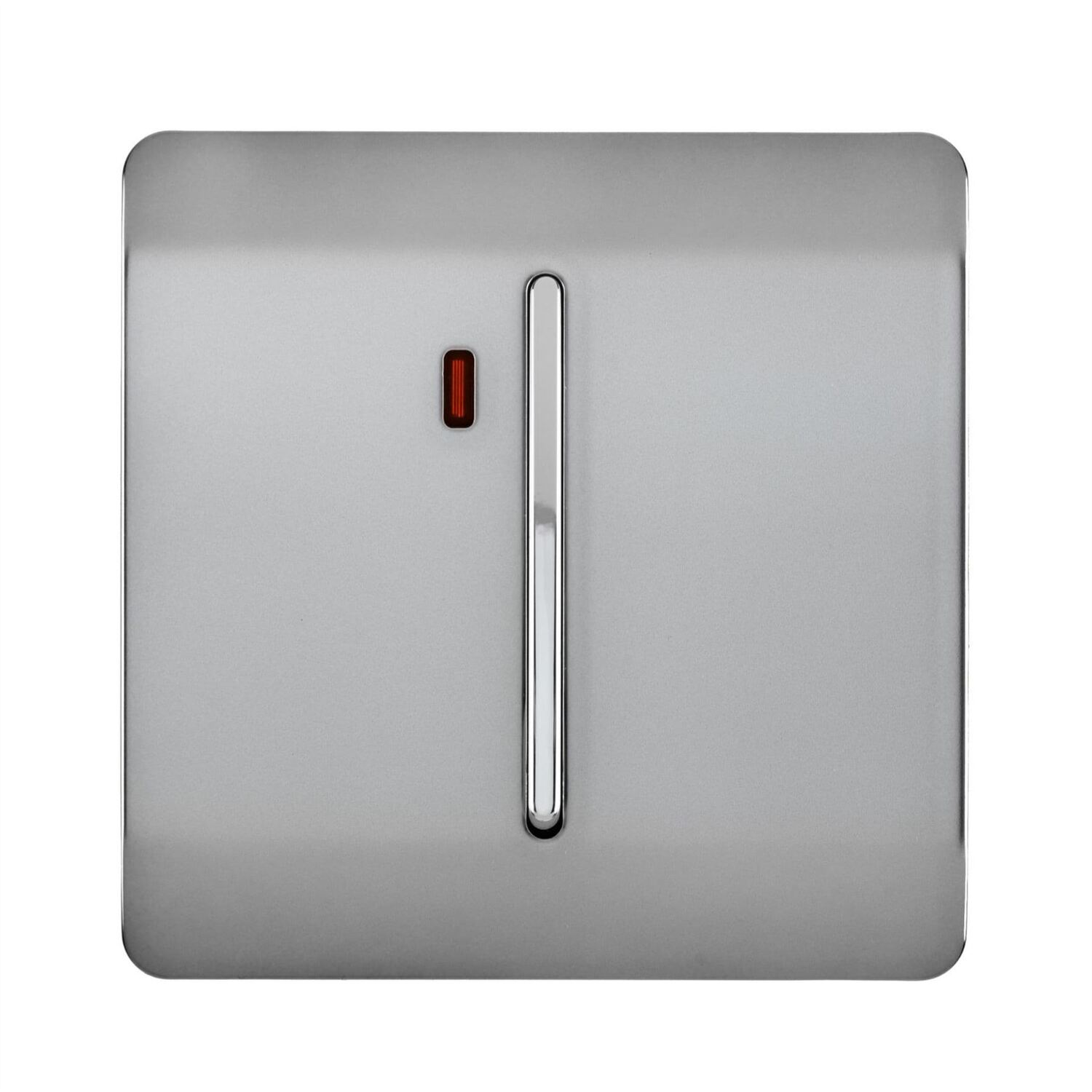 Trendi Modern Glossy 20 A Tactile Light Switch & Neon Insert Brushed Steel - Image 5