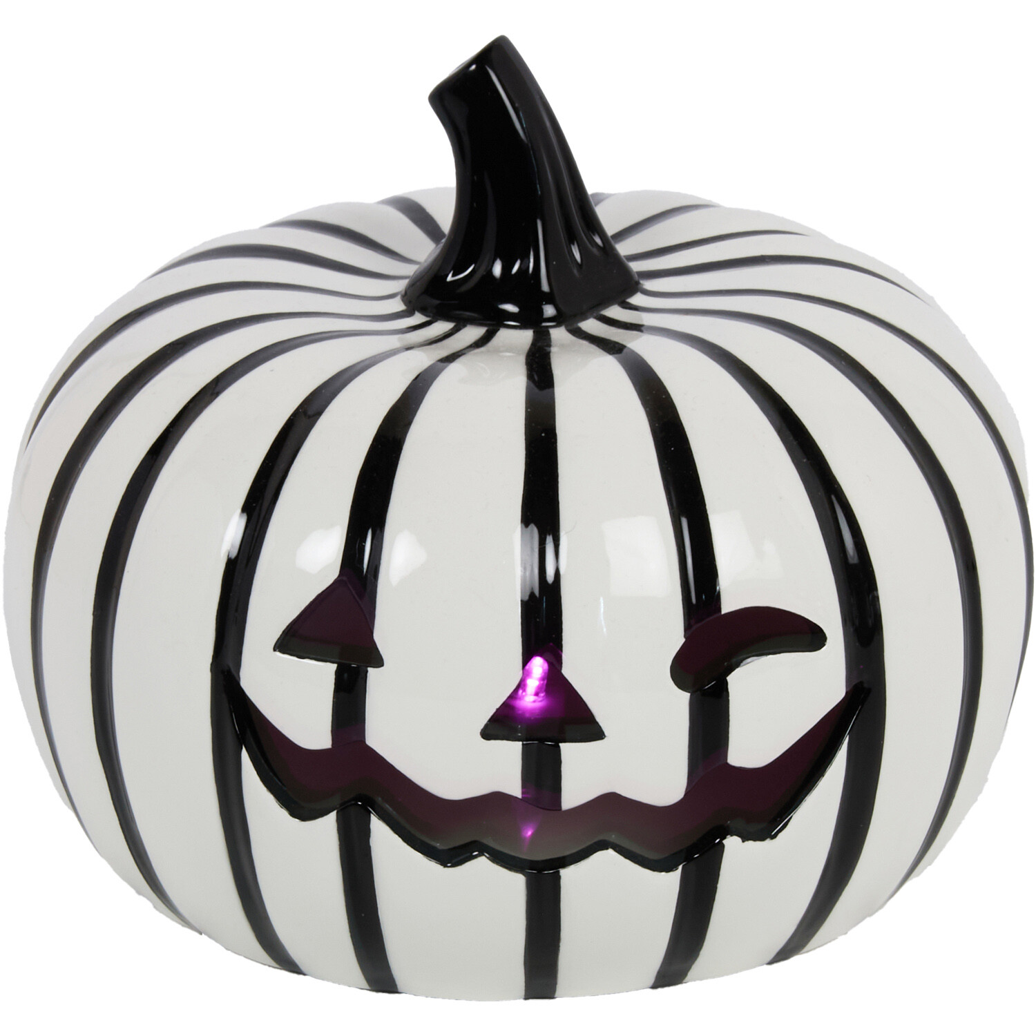 Halloween Stripe Pumpkin - Monochrome