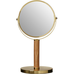 Cassini Gold Finish Dual Sided Table Mirror