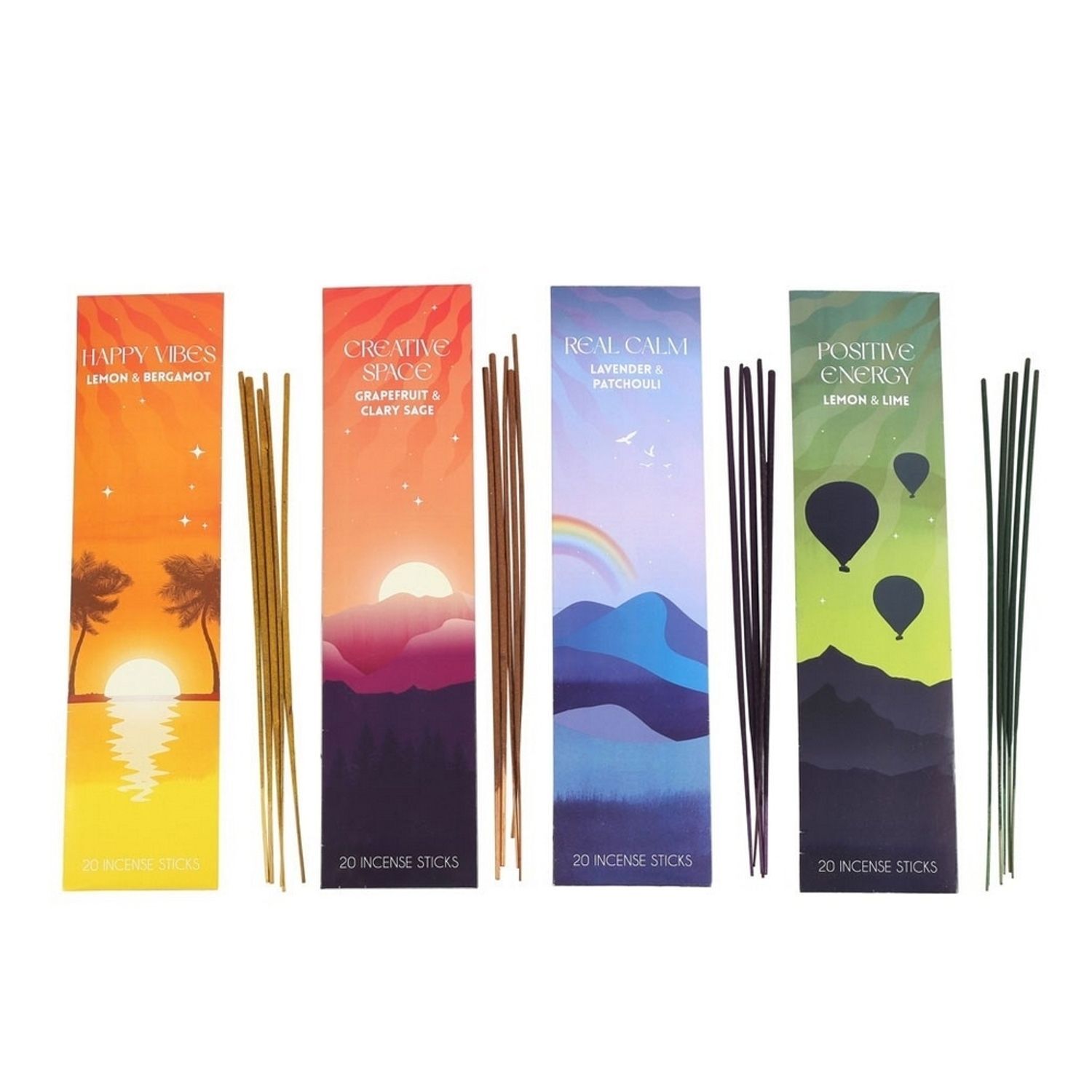 Something Different Happy Collection Incense Sticks Set (Pack of 80) - Multicoloured