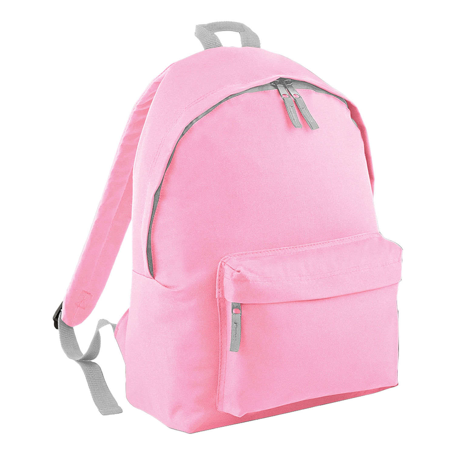 Bagbase Childrens/Kids Fashion School Backpack - Classic Pink/Light Grey