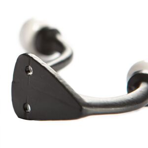 White Ceramic Ball Hat & Coat Hook - W30mm x H105mm - Black - Pack of 5