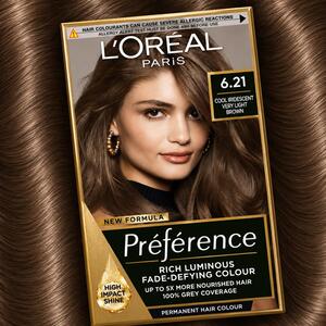 L'Oreal Paris Preference 6.21 Cool Iridescent Very Light Brown Permanent Hair Dye