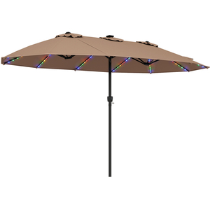 Outdoor Market Umbrella With LED Lights