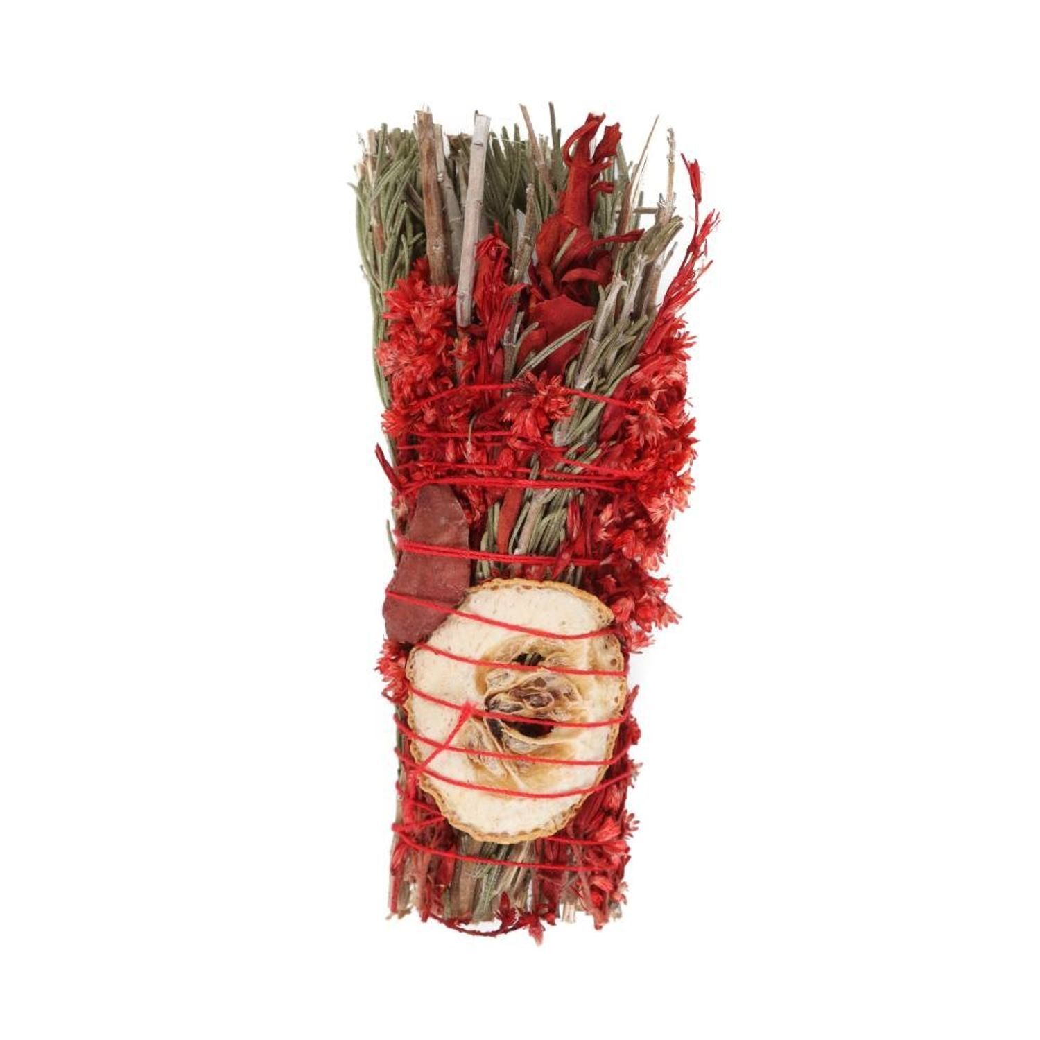 Something Different Ritual Rosemary Red Jasper Smudge Stick Wand - Red/Brown