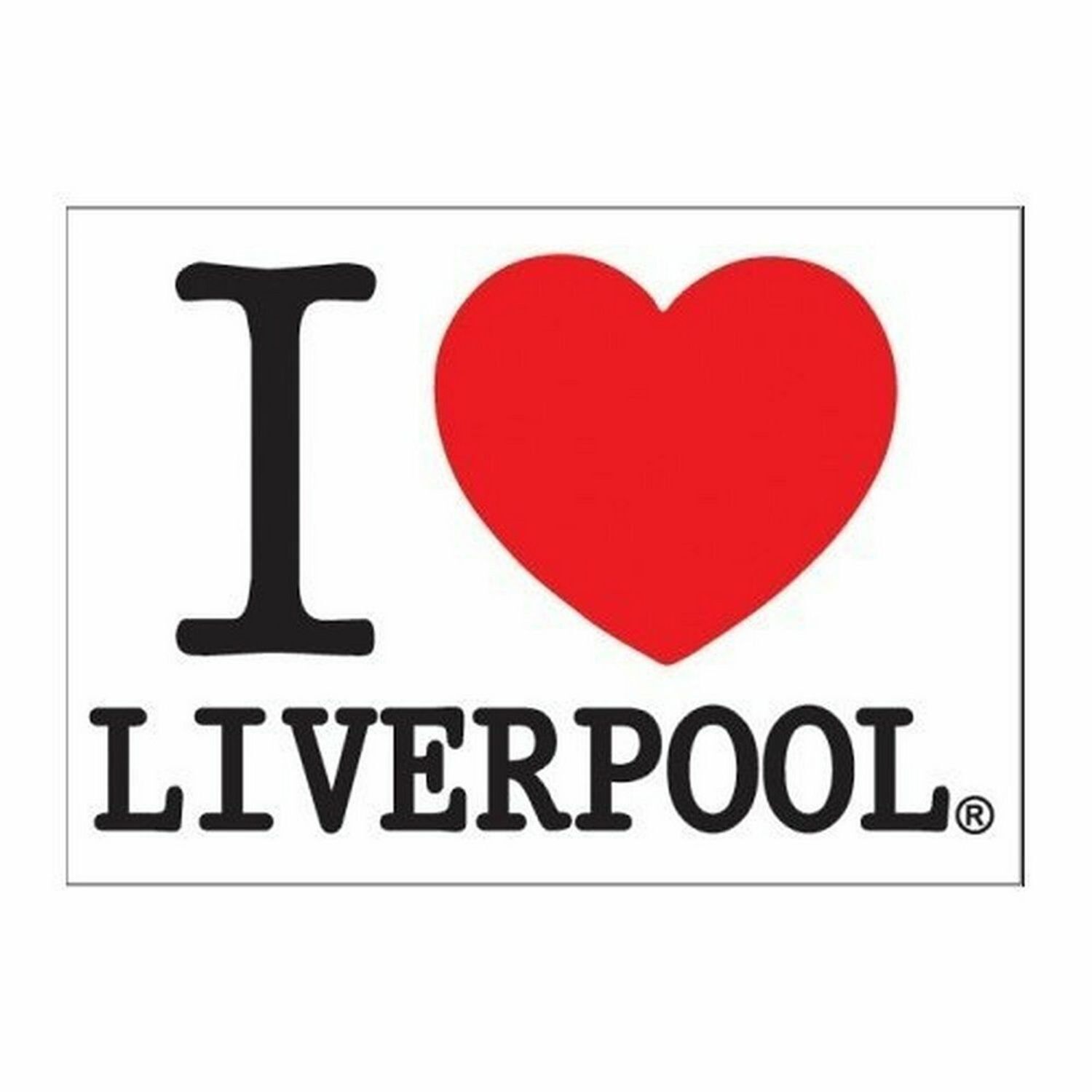 Magic Moments I Love Liverpool Postcard - White/Black/Red