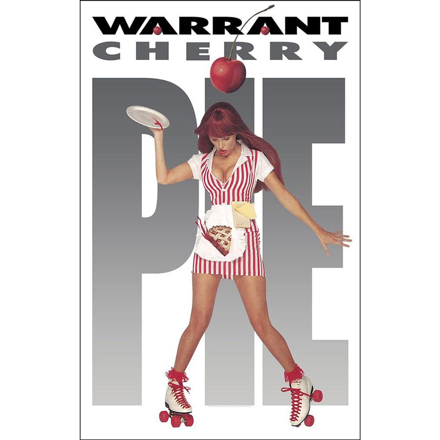 Warrant Cherry Pie Textile Poster - White/Grey/Red