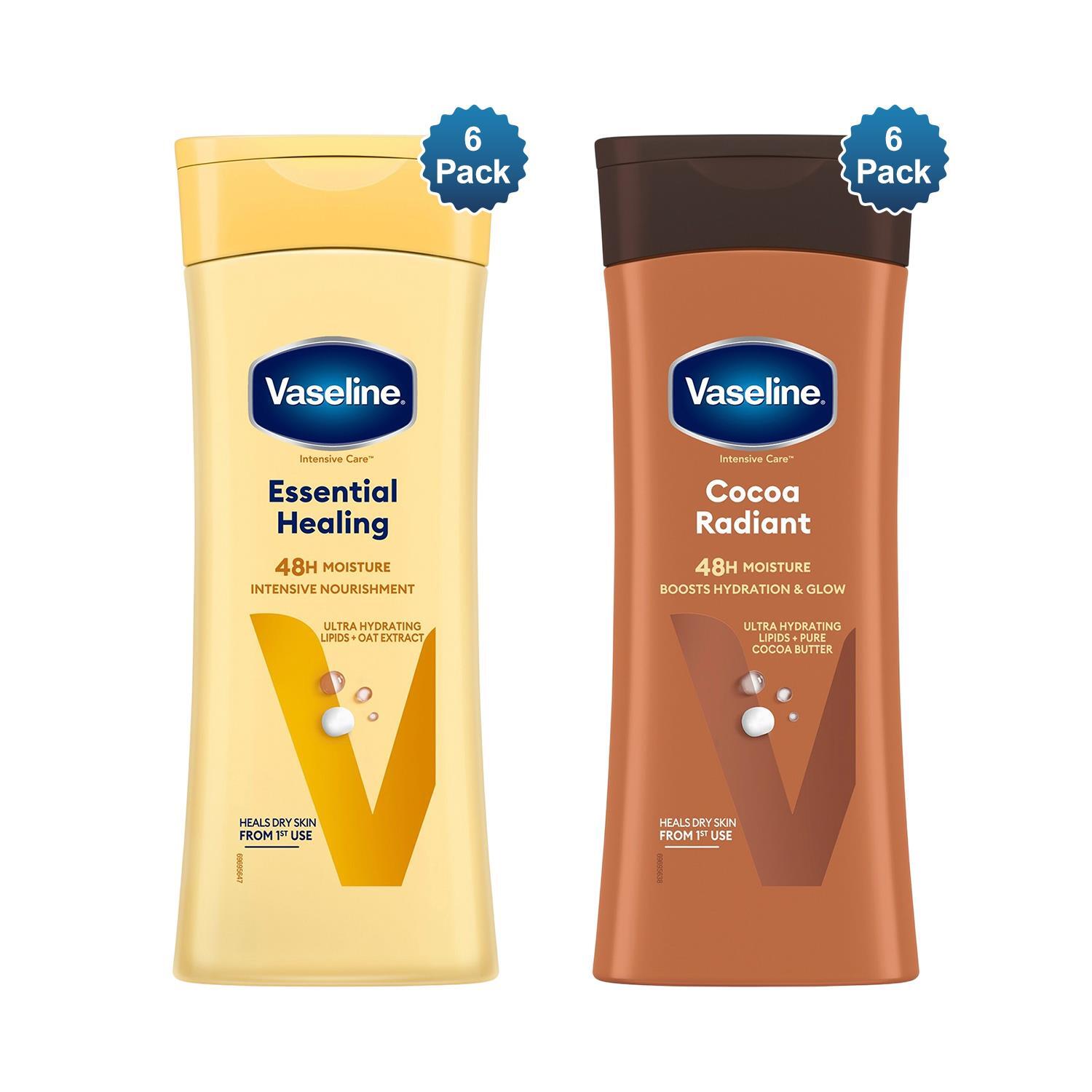 Vaseline White Intensive Care Body Lotion Essential Healing & Cocoa Radiant 400Ml 6Pk In - Image 6