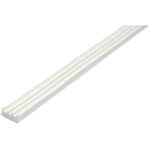 Faithfull EPDM draught excluder W-profile white 6m (2 x 3m) 9mm x 3.5mm