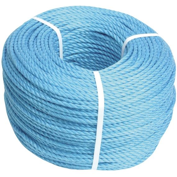 Faithfull blue poly rope 10mm x 220m, 1000 kg breaking strain