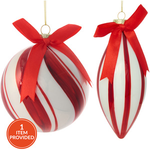 Tied with a Bow Candy Cane Bauble