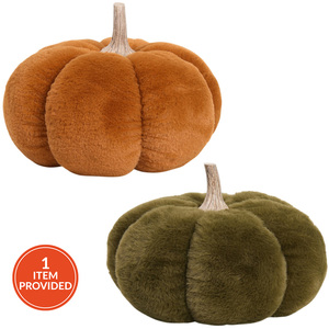Pumpkin Faux Fur Doorstop