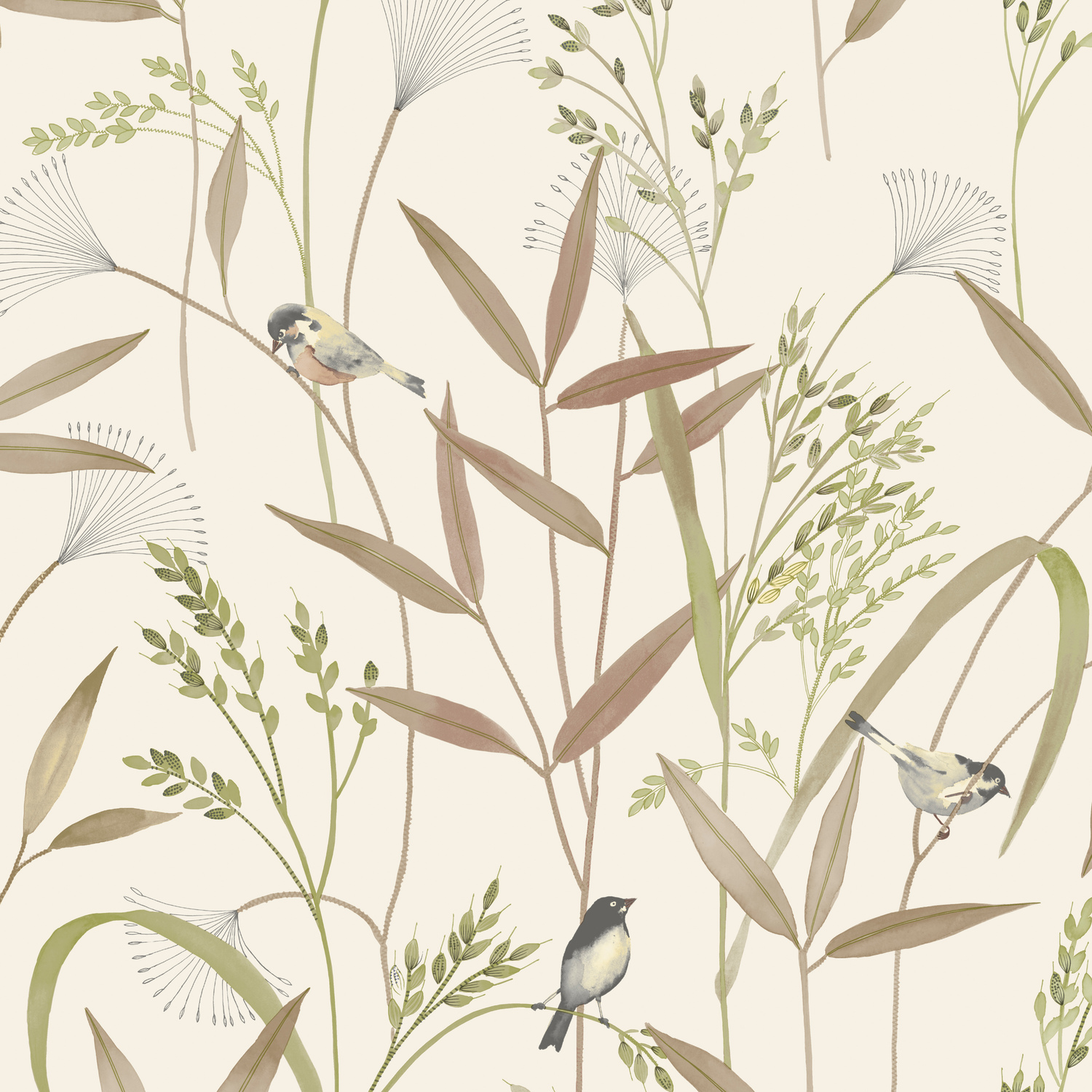 Grandeco Azuria Beige Botanical Wallpaper - Image 3