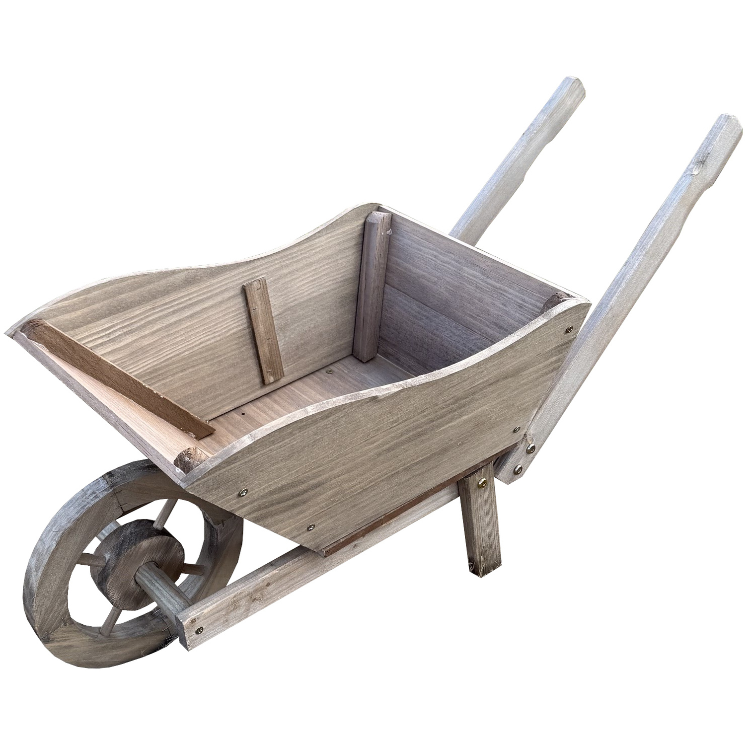 Selections Wooden Garden Wheelbarrow Planter With Liner - Brown