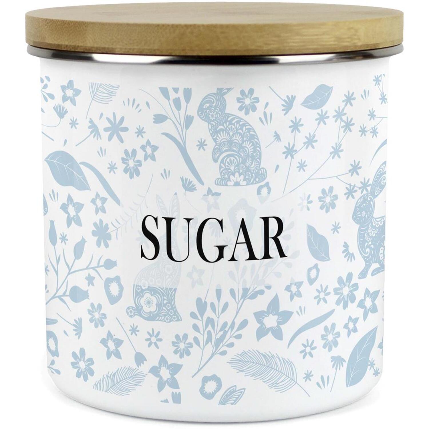 Purely Home Blue Wild Rabbits Large Kitchen Storage Canister - Blue / 130Mm
