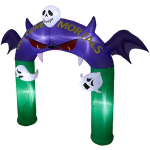 8.2FT Halloween Devil Inflatable Archway with LED Lights