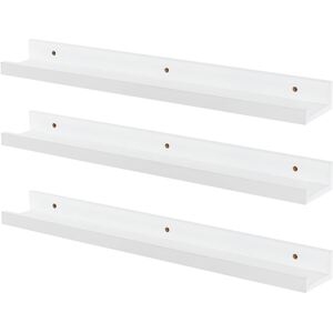 White / 10cm / 3 Kids Floating Gallery Bookshelf 57cm White shot 17408594