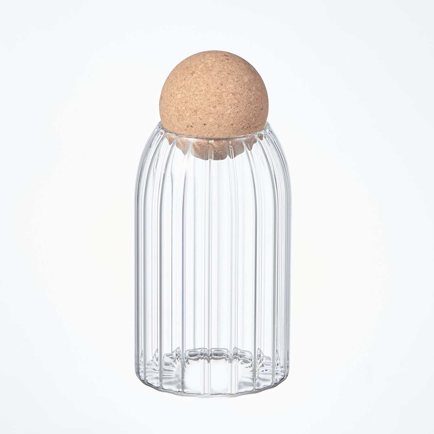 Image of Eden & Willow Ribbed Glass Storage&hellip;