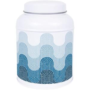Mosaic Waves Salt & Peppercorn Canisters - Small Kitchen Seasoning Jars