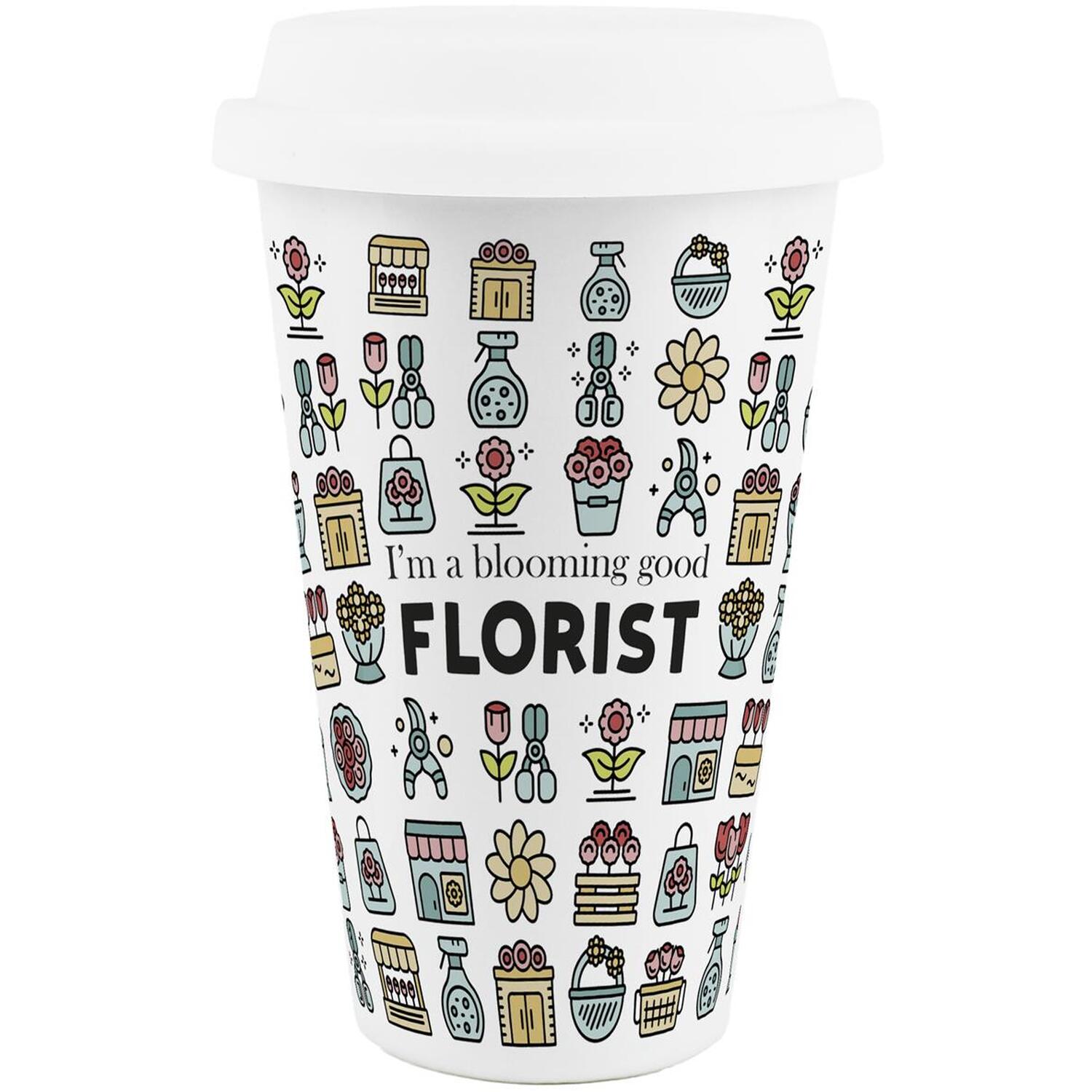 Image of Novelty Florist Ceramic Travel Mug -&hellip;