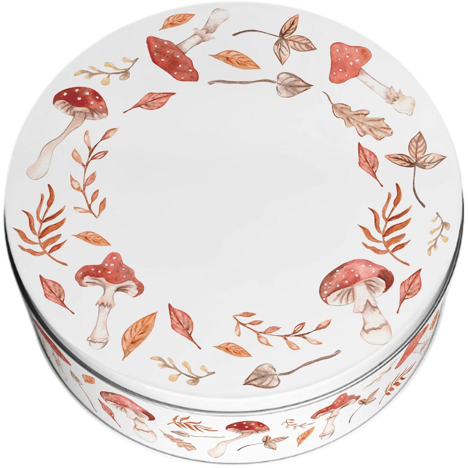 Image of Watercolour Mushrooms Small Cake Tin -&hellip;