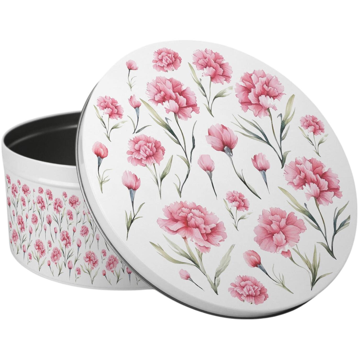 Image of Carnations Large Cake Tin - Multicoloured